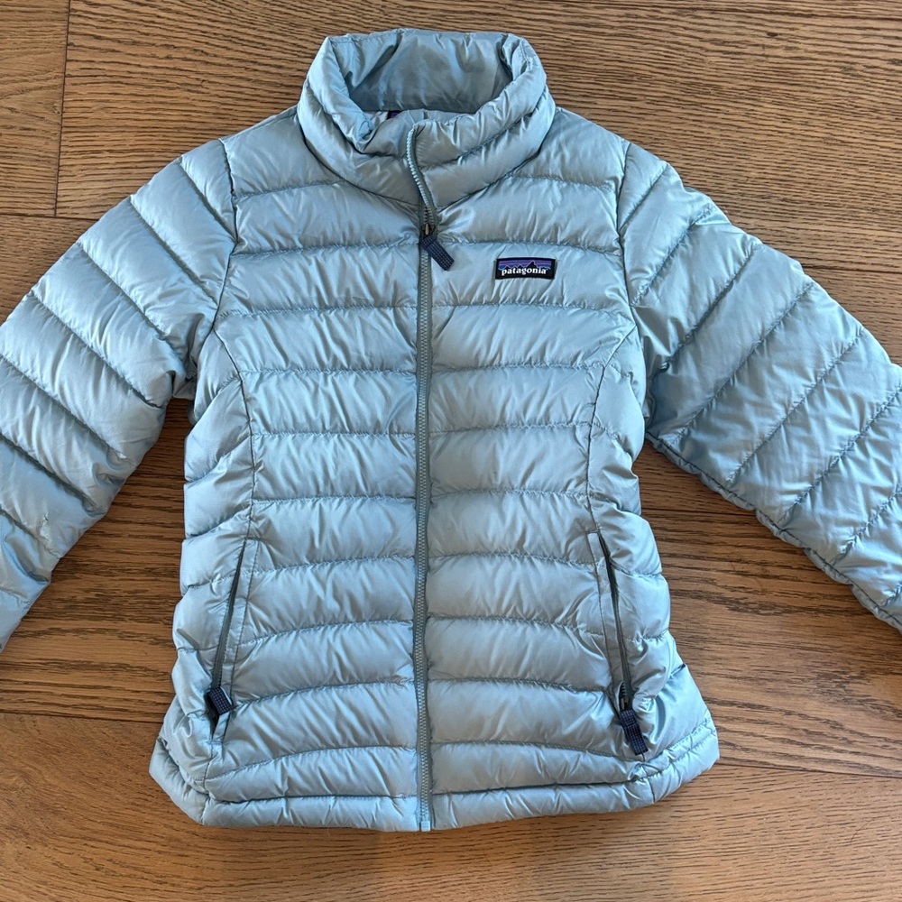 Patagonia Kids Sky Blue Puffer Coat